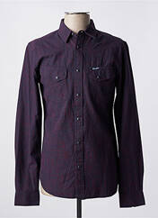 Chemise manches longues violet WRANGLER pour homme seconde vue