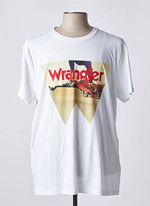 T-shirt blanc WRANGLER pour homme