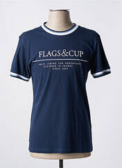 T-shirt bleu FLAGS & CUP pour homme seconde vue