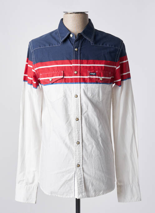 Chemise manches longues blanc WRANGLER pour homme