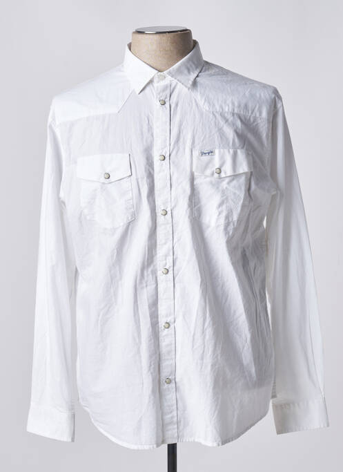 Chemise manches longues blanc WRANGLER pour homme