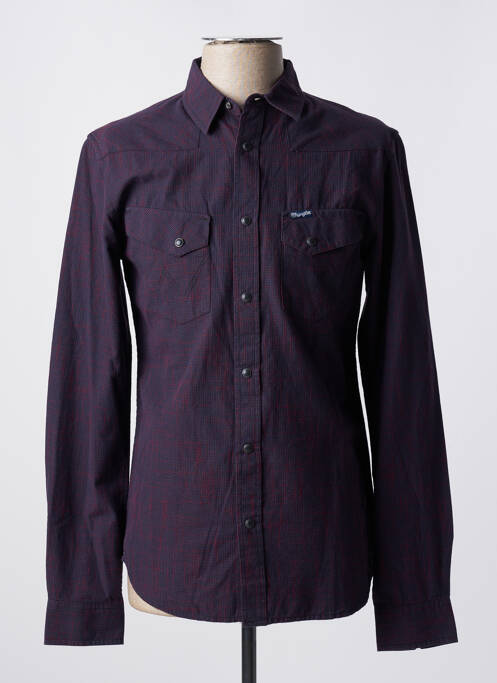 Chemise manches longues violet WRANGLER pour homme