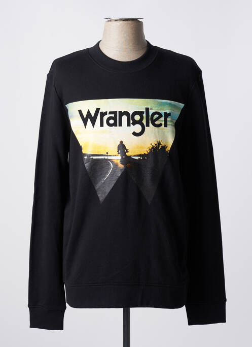 Sweat-shirt noir WRANGLER pour homme