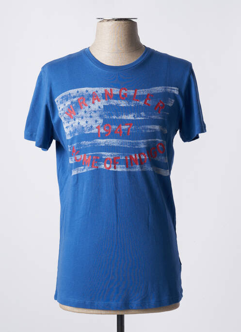 T-shirt bleu WRANGLER pour homme