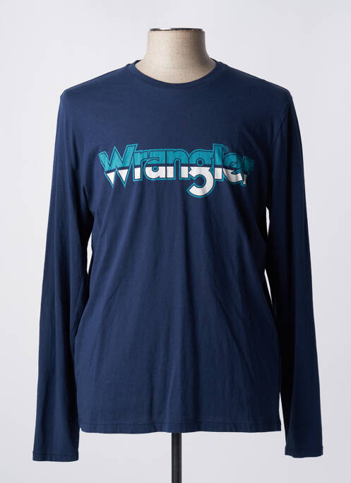 T-shirt bleu WRANGLER pour homme