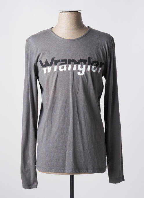 T-shirt gris WRANGLER pour homme