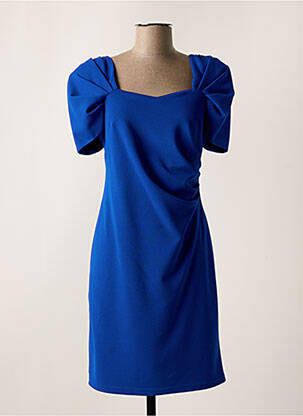 Robe courte manches courtes manches courtes bleu GREGORY PAT femme