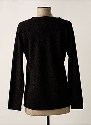 Pull tissage chiné manches longues noir UNICA PLUS femme