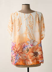 Blouse orange COULEURS DU TEMPS pour femme seconde vue