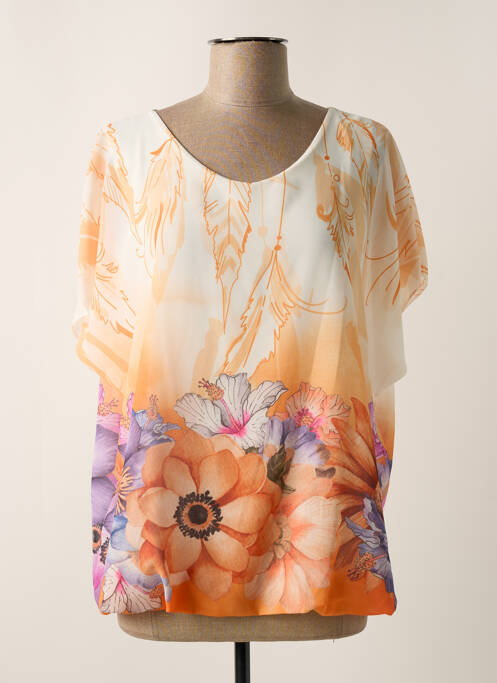 Blouse orange COULEURS DU TEMPS pour femme