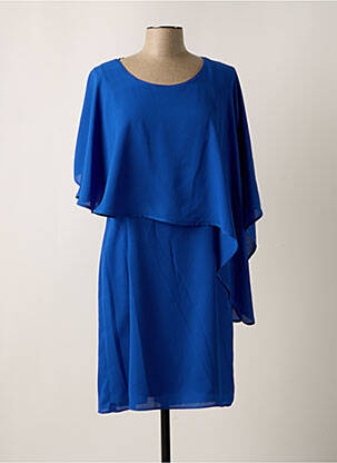 Robe mi-longue manches 3/4 manches 3/4 bleu GREGORY PAT femme