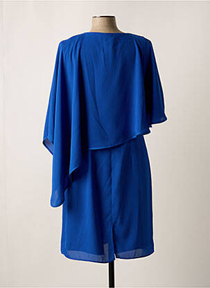 Robe mi-longue coupe fluide manches 3/4 bleu GREGORY PAT femme