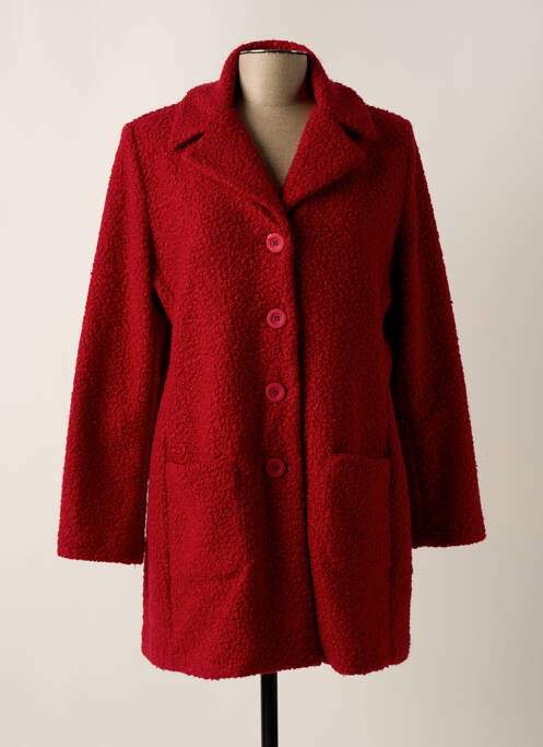 Manteau long rouge GEVANA pour femme