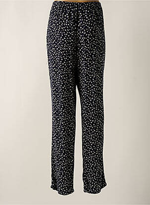 Pantalon droit tissage crêpe taille haute bleu GUY DUBOUIS femme