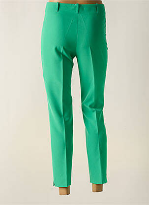 Pantalon 7/8 taille haute taille haute vert ESTEL COLLECTION femme