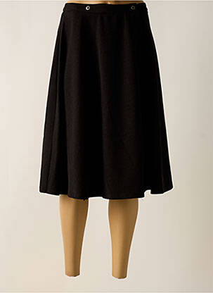 Jupe mi-longue stretch noir GREGORY PAT femme