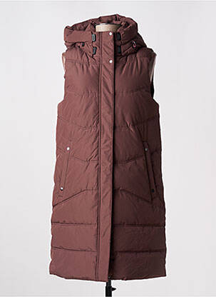 Doudoune poches a capuche marron STREET ONE femme