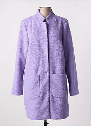 Manteau long coupe droite sans capuche violet STREET ONE femme