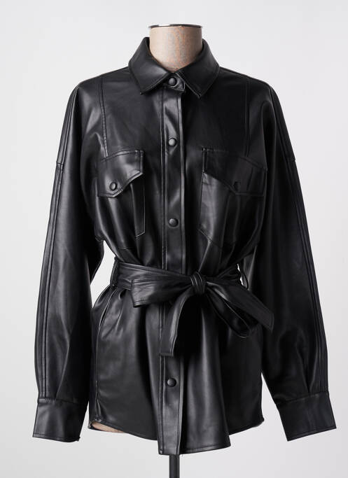 Veste simili cuir noir BROADWAY pour femme