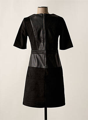 Robe courte fermeture zippée au dos manches courtes noir JULIE GUERLANDE femme