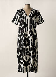 Robe mi-longue imprimé fantaisie manches courtes noir STREET ONE femme