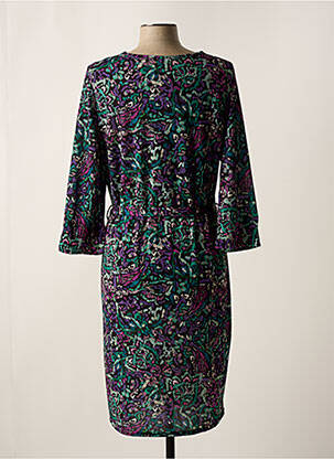 Robe mi-longue imprimé fantaisie manches longues noir DIANE LAURY femme