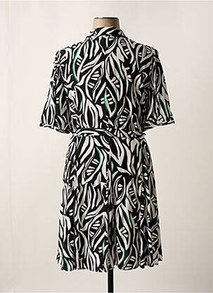 Robe mi-longue coupe fluide manches courtes noir JULIE GUERLANDE femme