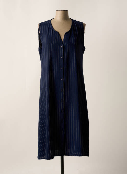 Robe mi-longue bleu AZAY pour femme