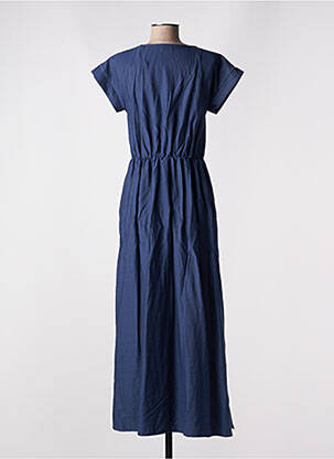 Robe longue manches courtes manches courtes bleu C'EST BEAU LA VIE femme