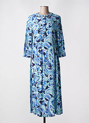 Robe longue imprimé fleurs manches 3/4 bleu STREET ONE femme