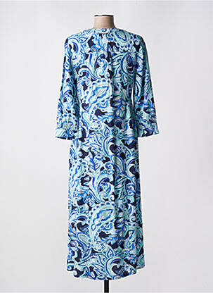Robe longue imprimé fleurs manches 3/4 bleu STREET ONE femme
