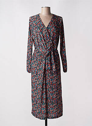 Robe mi-longue manches longues manches longues noir DIANE LAURY femme