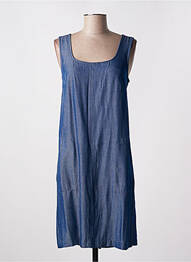 Robe mi-longue fines bretelles bleu MASSANA femme