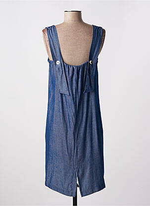 Robe mi-longue fines bretelles bleu MASSANA femme