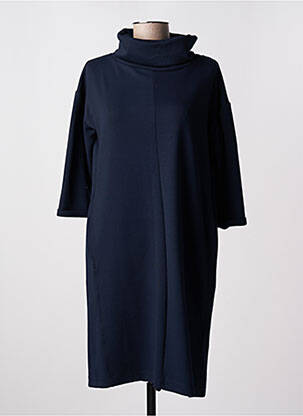 Robe mi-longue manches 3/4 manches 3/4 bleu STREET ONE femme