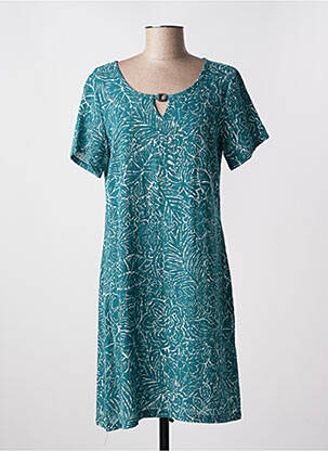 Robe mi-longue vert MASSANA pour femme