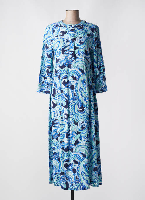 Robe longue imprimé fleurs manches 3/4 bleu STREET ONE femme