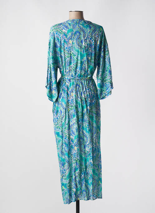 Veste kimono col v bleu JULIE GUERLANDE femme