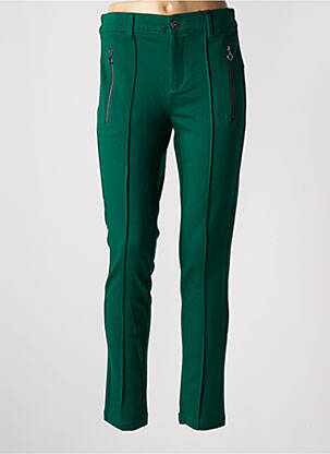 Pantalon slim taille haute taille haute vert STREET ONE femme