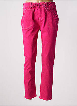 Pantalon slim taille haute taille haute rose STREET ONE femme