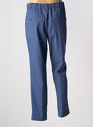 Pantalon chino fermeture zippée sous rabat boutonné taille haute bleu STREET ONE femme