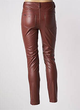 Pantalon slim taille haute taille haute marron STREET ONE femme