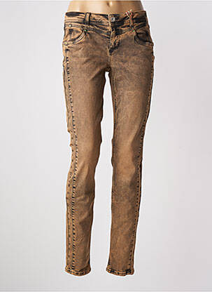 Jeans coupe slim stretch taille normale orange STREET ONE femme
