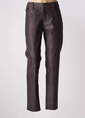 Pantalon slim marron ANNA MONTANA pour femme seconde vue