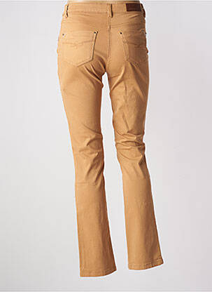 Pantalon droit stretch taille haute beige JULIE GUERLANDE femme