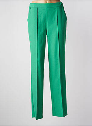 Pantalon droit stretch taille haute vert JULIE GUERLANDE femme