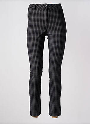 Pantalon slim taille haute taille haute noir BROADWAY femme