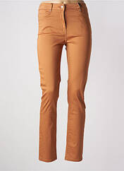 Pantalon slim marron JULIE GUERLANDE pour femme seconde vue