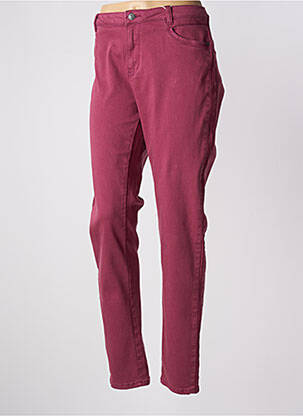 Pantalon slim rose C'EST BEAU LA VIE pour femme