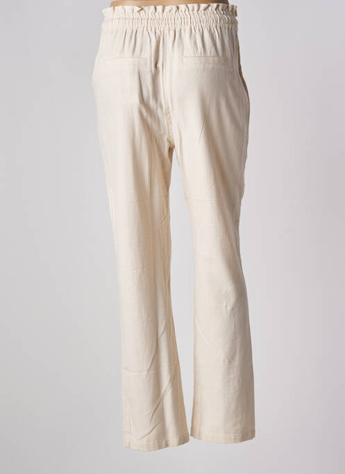 Pantalon droit beige C'EST BEAU LA VIE pour femme